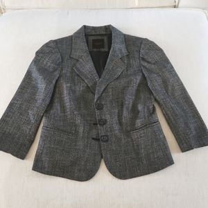 THE LIMITED 3-Button Black Marled Suit Jacket Blazer Pockets Size Small